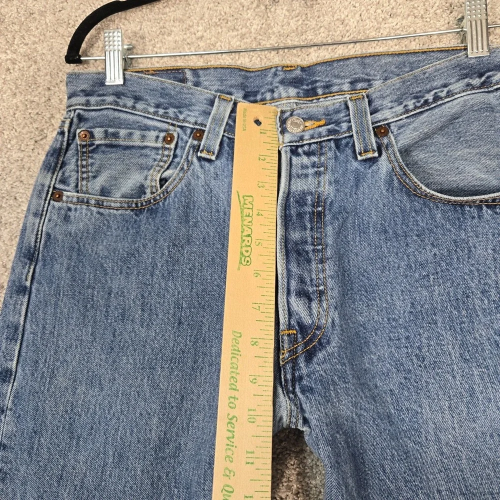 Levis 501 Jeans Mens 33x34 (fit 32x32.5) Blue Button Fly Denim 100% cotton